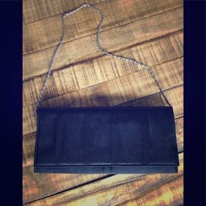 Black Clutch with optional Chain Shoulder Strap